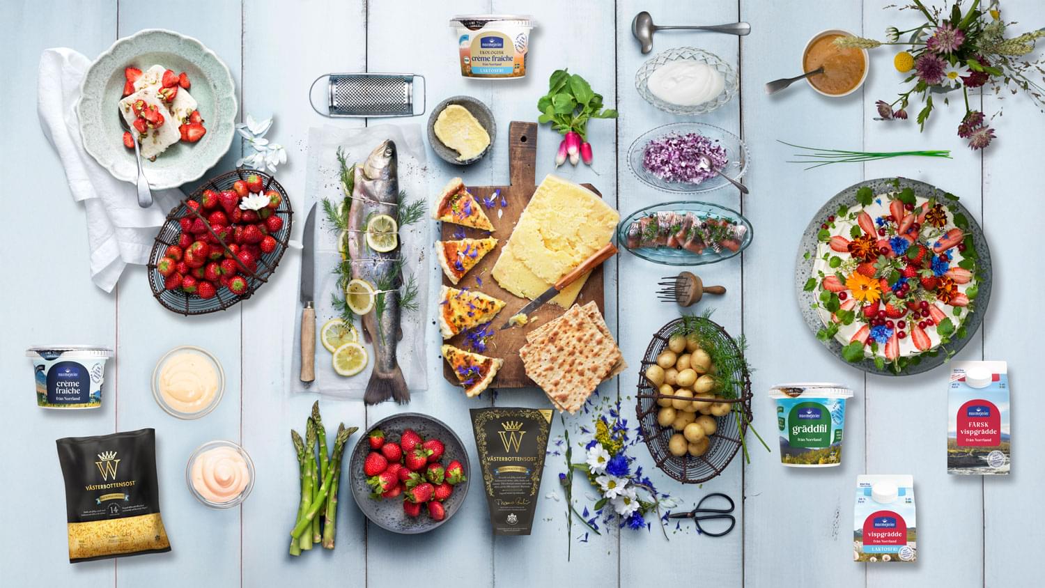 Norrländsk midsommar med norrländska produkter.