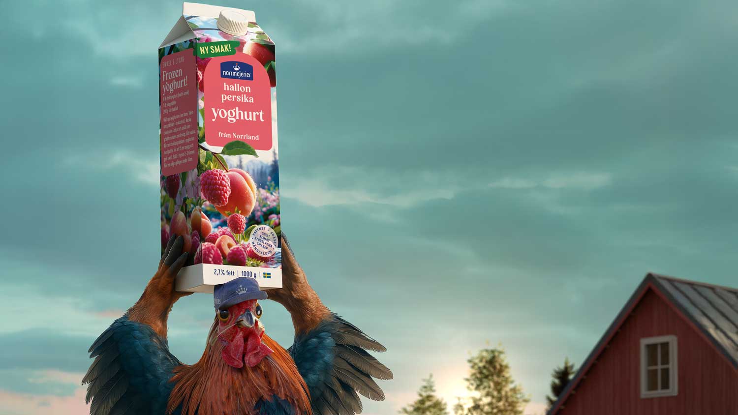 Fruktyoghurt 2,7% Hallon-Persika