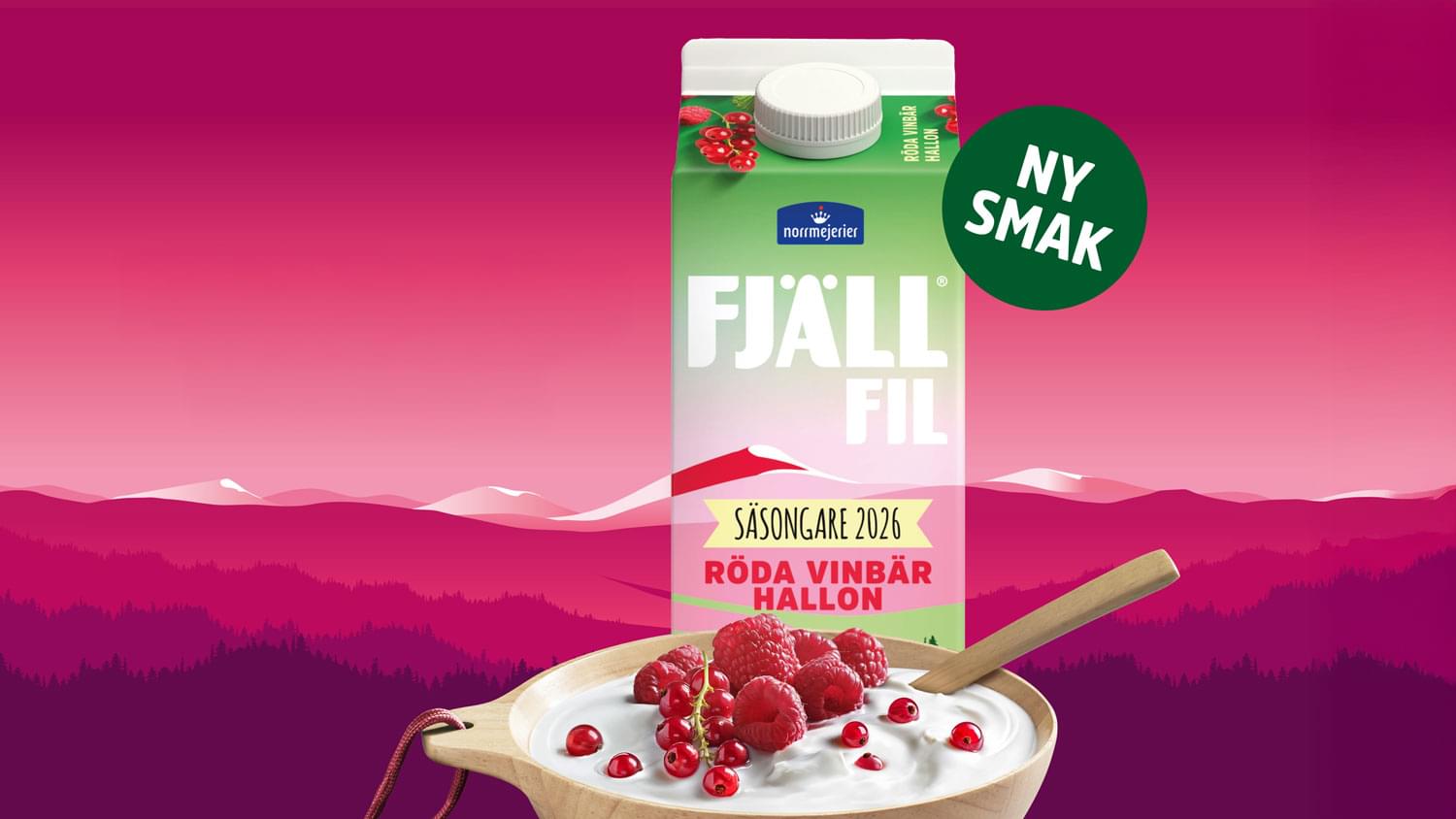 NYHET Fjällfil 3,7% Röda vinbär - Hallon