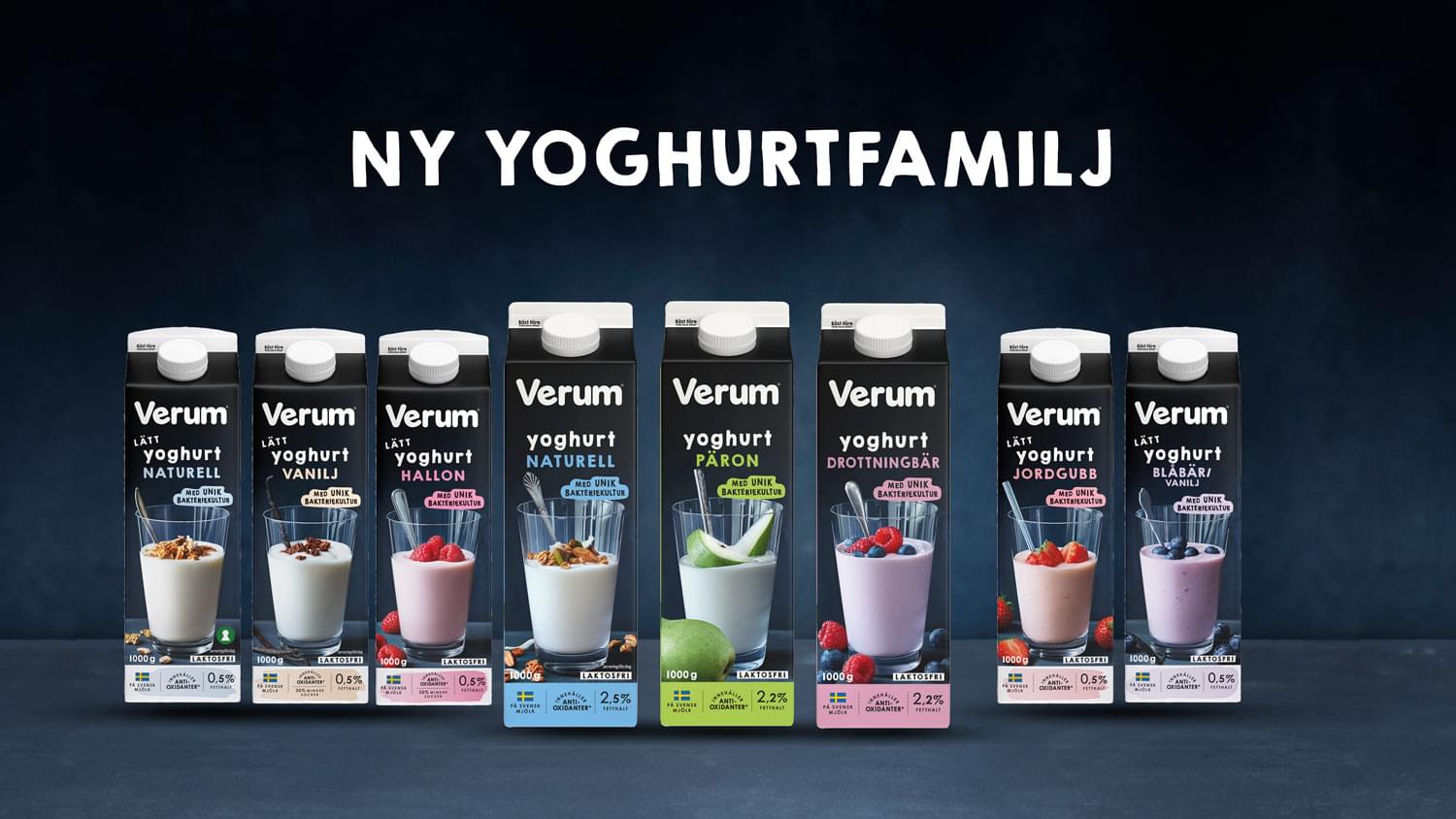 Nytt sortiment Verum Yoghurt
